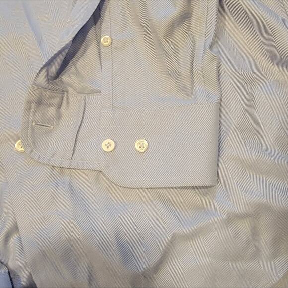 Mens Joseph Abbound Light Blue 100% Egyptian Cotton Dress Shirt 16 1/2 - Picture 3 of 10